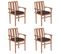 Chaises De Jardin Empilables Avec Coussins 4 PCs Teck Solide