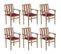 Chaises De Jardin Empilables Avec Coussins 6 PCs Teck Solide