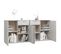 Vidaxl Buffet Avec Tiroirs Gris Béton 160x36x75 Cm Aggloméré Armoire Latérale Meuble De Rangement