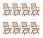 Chaises Pliables D'extérieur 8 PCs Bois D'acacia Solide