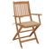 Chaises Pliables De Jardin 6 PCs Avec Coussins Bois D'acacia