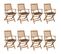 Chaises Pliables De Jardin 8 PCs Avec Coussins Bois D'acacia