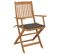 Chaises Pliables De Jardin 8 PCs Avec Coussins Bois D'acacia