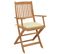 Chaises Pliables De Jardin 8 PCs Avec Coussins Bois D'acacia