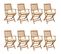 Chaises Pliables De Jardin 8 PCs Avec Coussins Bois D'acacia