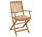 Chaises Pliables De Jardin 8 PCs Avec Coussins Bois D'acacia