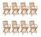 Chaises Pliables De Jardin 8 PCs Avec Coussins Bois D'acacia