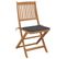 Chaises Pliables De Jardin 6 PCs Avec Coussins Bois D'acacia