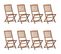 Chaises Pliables De Jardin 8 PCs Avec Coussins Bois D'acacia