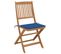 Chaises Pliables De Jardin 8 PCs Avec Coussins Bois D'acacia