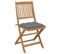 Chaises Pliables De Jardin 8 PCs Avec Coussins Bois D'acacia