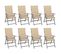 Chaises Inclinables De Jardin Et Coussins Lot De 8 Bois Acacia