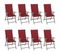 Chaises Inclinables De Jardin Et Coussins Lot De 8 Bois Acacia