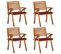 Chaises De Jardin Avec Coussins 4 PCs Bois De Teck Solide