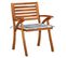 Chaises De Jardin Avec Coussins 4 PCs Bois De Teck Solide