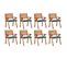 Chaises De Jardin Avec Coussins 8 PCs Bois D'acacia Solide