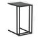 Table D'appoint Ordinateur Marbre Noir 50x35x65 Cm Verre Trempé