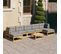 Salon De Jardin 8 PCs Avec Coussins Bois De Pin Massif