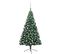 Demi-arbre De Noël Artificiel Avec LED Et Boules Vert 180 Cm