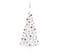 Demi-arbre De Noël Artificiel Pré-éclairé Et Boules Blanc 180cm