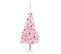 Arbre De Noël Artificiel Avec LED Et Boules Rose 120 Cm Pvc