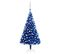 Arbre De Noël Artificiel Pré-éclairé Et Boules Bleu 120 Cm Pvc