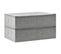 Boîtes De Rangement 2 PCs Tissu 70x40x18 Cm Gris