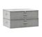 Boîtes De Rangement 2 PCs Tissu 70x40x18 Cm Gris