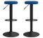 Tabourets De Bar 2 PCs Bleu Velours