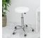 Chaise De Bureau Pivotante Blanc Similicuir