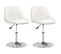 Chaises De Salle À Manger 2 PCs Blanc Similicuir