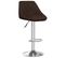 Tabourets De Bar 2 PCs Marron Similicuir