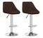 Tabourets De Bar 2 PCs Marron Similicuir