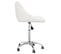 Chaise pivotante de bureau Blanc Similicuir