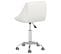 Chaise pivotante de bureau Blanc Similicuir