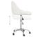 Chaise pivotante de bureau Blanc Similicuir