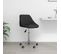 Chaise De Bureau Pivotante Noir Similicuir