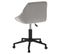 Chaise Pivotante De Bureau Gris Clair Velours