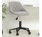 Chaise Pivotante De Bureau Gris Clair Velours