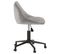 Chaise Pivotante De Bureau Gris Clair Velours