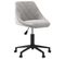 Chaise Pivotante De Bureau Gris Clair Velours