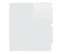 Table De Chevet Blanc Brillant 50x39x43,5 Cm Aggloméré