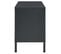 Meuble TV Anthracite 90x30x44 Cm Acier Et Verre