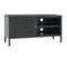 Meuble TV Anthracite 90x30x44 Cm Acier Et Verre