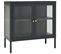 Buffet Anthracite 70x35x70 Cm Acier Et Verre