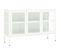 Buffet Blanc 105x35x70 Cm Acier Et Verre