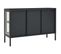 Buffet Anthracite 105x35x70 Cm Acier Et Verre