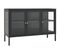 Buffet Anthracite 105x35x70 Cm Acier Et Verre