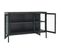 Buffet Anthracite 105x35x70 Cm Acier Et Verre