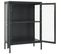 Buffet Anthracite 75x35x105 Cm Acier Et Verre